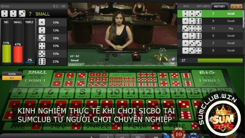 Kinh nghiệm thực tế khi chơi Sicbo live từ người chơi chuyên nghiệp