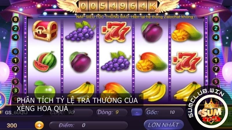Phân tích tỷ lệ trả thưởng của Xèng Hoa Quả

