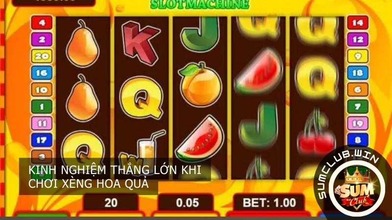 Kinh nghiệm thắng lớn khi chơi Xèng Hoa Quả